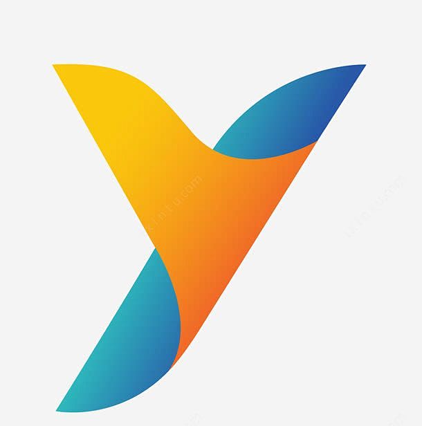 图标 商标 标识 logo字母 logo设计 创意字母 y型彩色logo设计商标 y