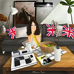 #插画艺术#一个人孤单单的下午 当风吹得每棵树都想跳舞，记得昨天你穿蓝色衣服， 你说对爱太专注容易孤独，这句话什么意思 ，我不清楚。《柠檬树》插画艺术欣赏 作者：Paco_Yao