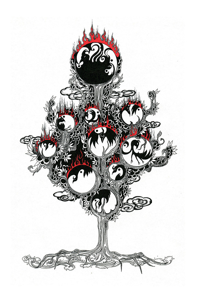 山海经扶桑树下有汤谷汤谷上有扶桑十日所浴在黑齿北居水中有大木九日