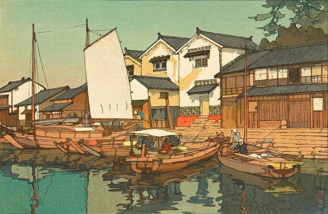 日本著名油画家、水彩画家、版画家 吉田博...