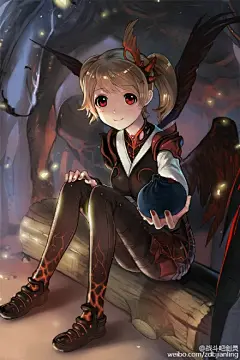 剑灵手游#战斗吧剑灵# 爬来公布昨晚猜猜的答案鸟！嘛这个病娇形象，拿着有毒包子的妹纸就是——石风羽翼，别名黑飞鸟！有没有在她那里刷吐过首饰过？