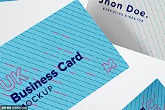 源文件-英国的名片样机 UK Business Cards Mockup 10