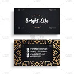 华贵,模板,名片,商务,请柬,婚礼,动机,复古,花