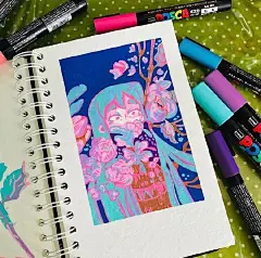 一组马克笔手绘插图 ins/phonemova
简笔画超话#插画##手绘##遇见艺术# ​​​​