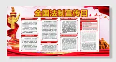 弘扬宪法精神建设法治中国宣传展板