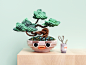 盆景人 3d 抽象盆景 c4d 眼睛插图日本植物超现实主义树
