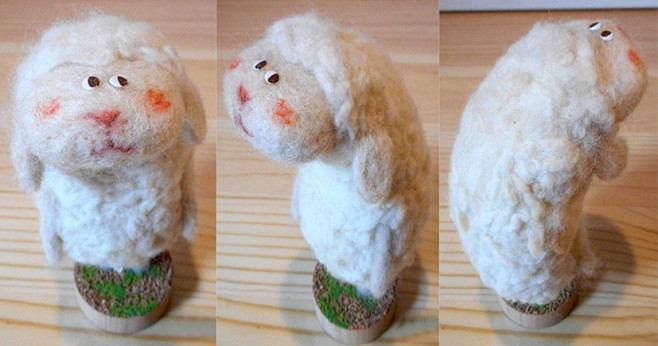 日本达人 超可爱呆萌 羊毛毡 动物 人形...