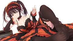 约会大作战时崎狂三 侧卧动漫美女壁纸