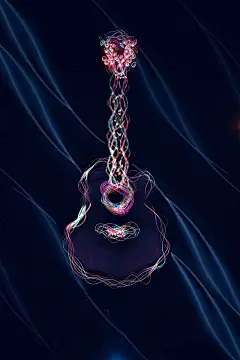 简约创意吉他招生海报背景模板高清素材 光感 创意 吉他 学员招募 宣传 招生 新图网 海报 炫酷 简约 背景模板 艺术培训 平面广告 设计图片 免费下载