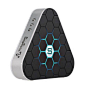 Modern Black Hexagonal Glow Pattern Personalized Bluetooth Speaker