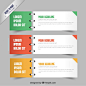 Banners in notebook style Free Vector