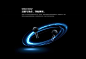This may contain: an advertisement for earphones with blue lights in the background and chinese characters on it