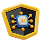 AI PROTECTION  3D Icon