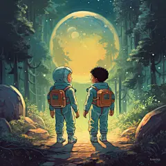 AI绘画_Prompts_Azamat_a3_They_wandered_through_forests_with_trees_reaching_hig_13751ebb-b54c-4575-89f5-d6be15812fce_xpanx.com