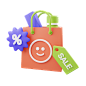 Shopping Bag 3D Illustration