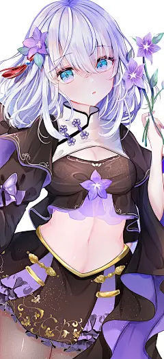 草莓  二次元少女  
动漫壁纸  紫色花