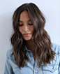 Choppy Long Haircut for Wavy Brown Hair