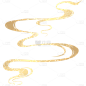 中国风通用金色带状纹理祥云元素素材
