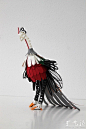 剪纸艺术作品——纸鸟雕塑