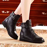 马丁短靴，女靴穿起来