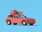 Roadtrip car illustration udhaya timeless ladder can airbnb surfboard luggage gasoline car roadtrip