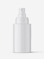 Glossy mist spray bottle mockup