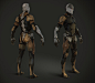 Metal gear : This is my version, and fan art works at the Gray Fox from Metal Gear I decided not to dwell on the high poly model and made the game model with textures on old technology shader with specular color and power map.For realtime rendering I used