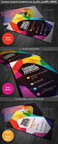 Colorful Geometry Business Card - GraphicRiver Item for Sale@北坤人素材