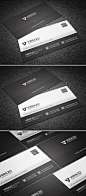 Black & White Business Card国外名片设计模板素材设计源文件-淘宝网