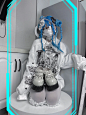科技感亚文化小女孩