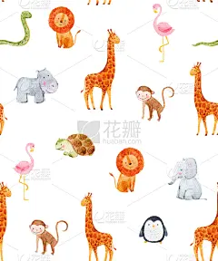 水彩画,式样,婴儿,可爱的,纺织品,野生动物,图像,绵羊,壁纸,想象