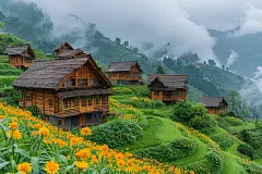 农家景色自然风景壁纸
