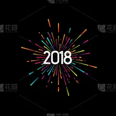2018,贺卡,文字,五彩纸屑,冬天,模板,闪亮,庆祝