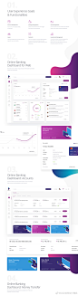一个银行系统的Dashboard设计案例，包含移动端的设计 UniBank by 10Clouds Team #UI设计# ​​​​