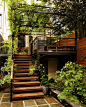 Love the pergola over the deck for shadeand extra gardening space!! - Outdoor Stairs in Park Slope Garden by Kim Hoyt Architect, Gardenista: 