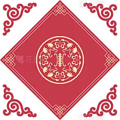 Auspicious patterns and frames of Chinese style