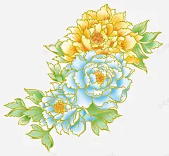 手绘牡丹花 页面网页 平面电商 创意素材