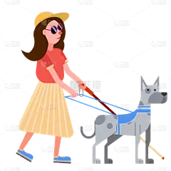 扁平-盲人常规贴纸