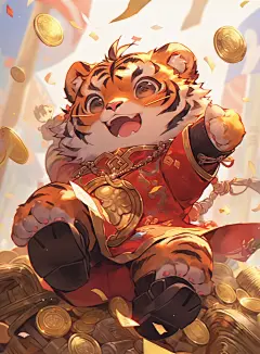3d立体卡通招财猫元素图片