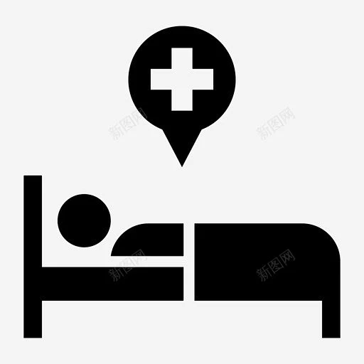 病床医疗保健标识图标 icon 标志 UI图标 设计图片 免费下载 页面网页 平面电商 创意素材-花瓣网