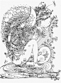黑白线稿装饰画