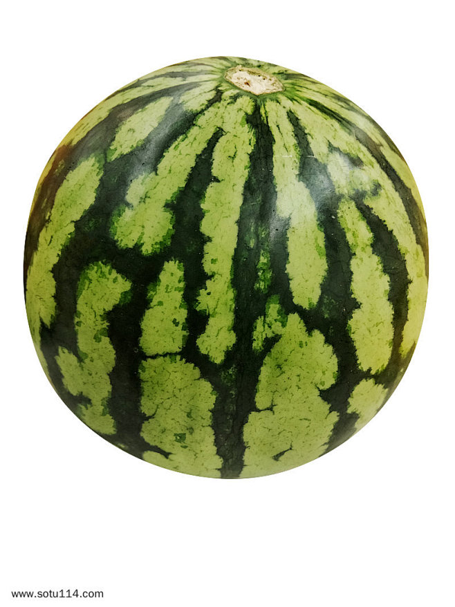 西瓜水果绿色西瓜水果实拍实物图片png免抠元素产品实物背景装饰免扣