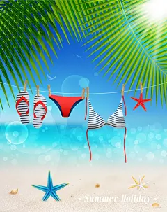 夏季海边度假海报