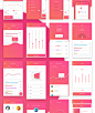 Matta Material UI Kit 素描应用移动模板和材质设计界面元素