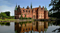 General 1920x1080 landscape building Egeskov Castle Denmark castle water reflection