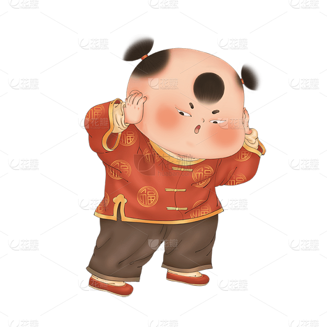 春节-中国风儿童人物插画-福娃