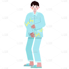 手绘矢量-病人2