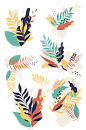 抽象花卉绿植树叶.png