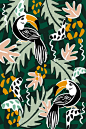 Birds in the jungle : Pattern collection inspired by the jungle and birds.