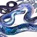 蛇 绚丽 冷色调